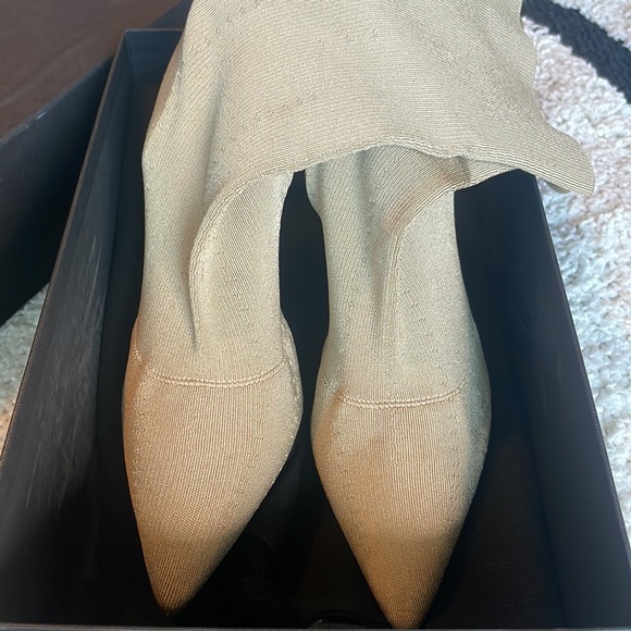 Yeezy Season 6 Beige Pointed Toe Heeled Boots - Picture 8 of 14